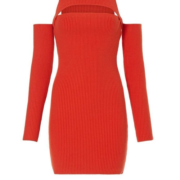 Herve Leger off shoulder Bodycon Dress cut out long sleeves - Picture 6 of 15